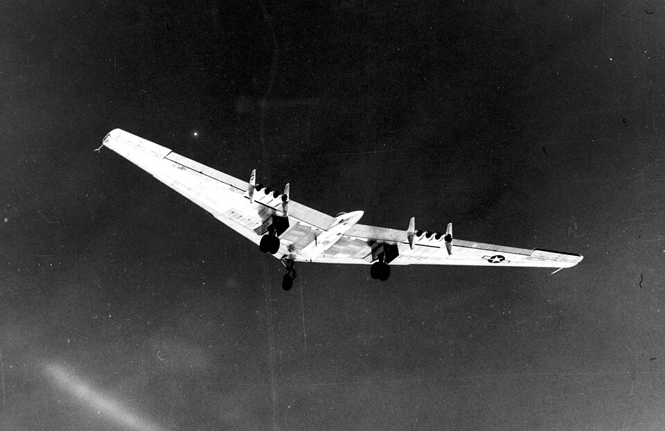 Northrop YB 49 in flight. 061025 F 1234S 019